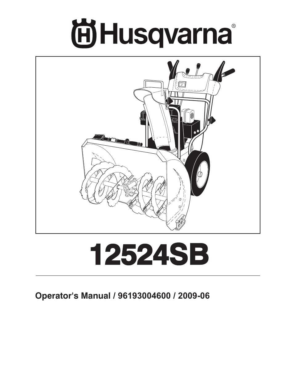 Husqvarna 12524SB User Manual | 20 pages