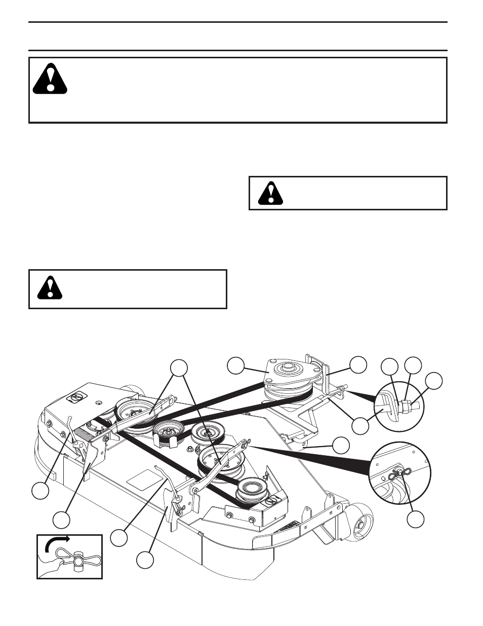 Service and adjustments | Husqvarna YTH2242 TF User Manual | Page 18 / 44