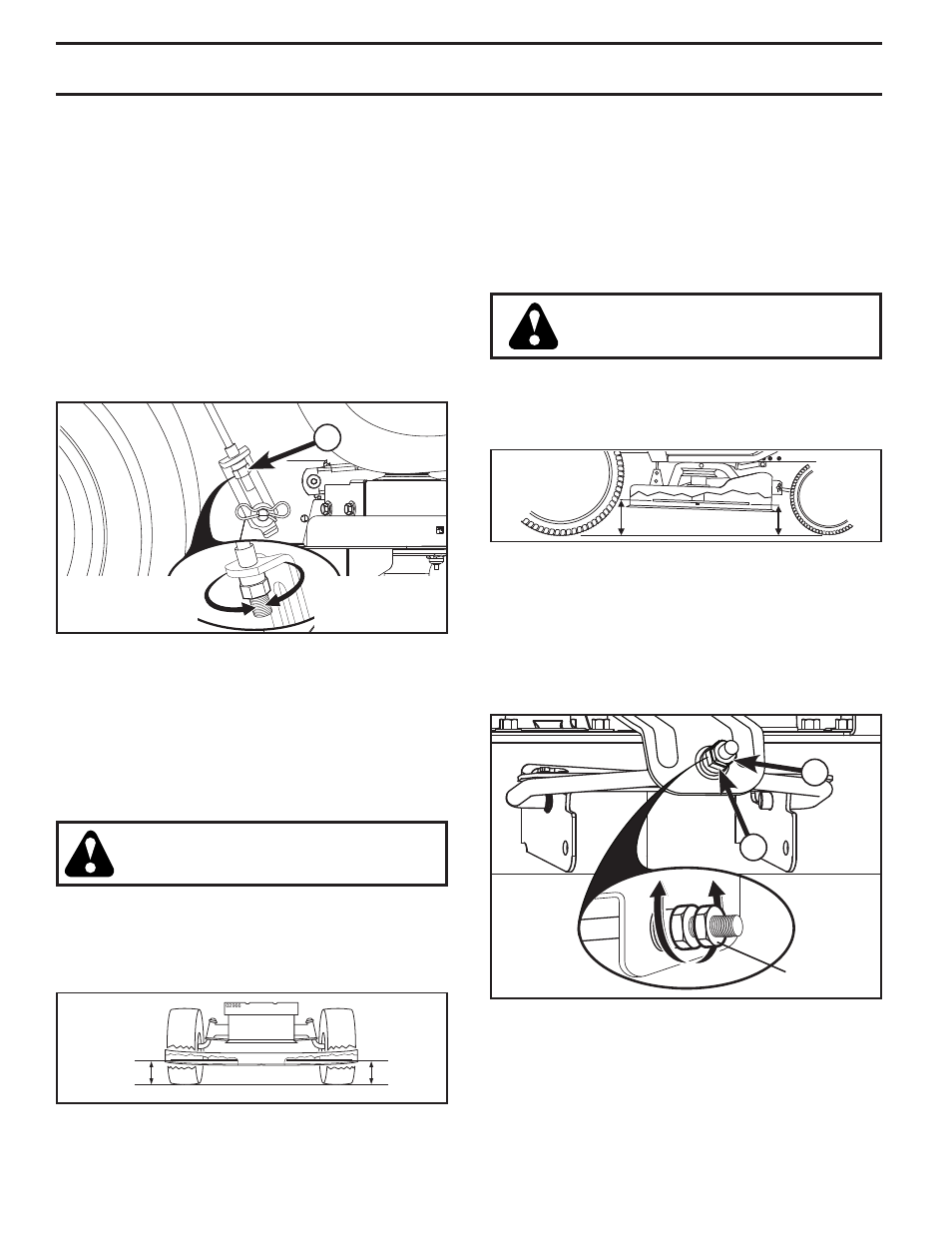 Service and adjustments | Husqvarna YTH2242 TF User Manual | Page 20 / 44