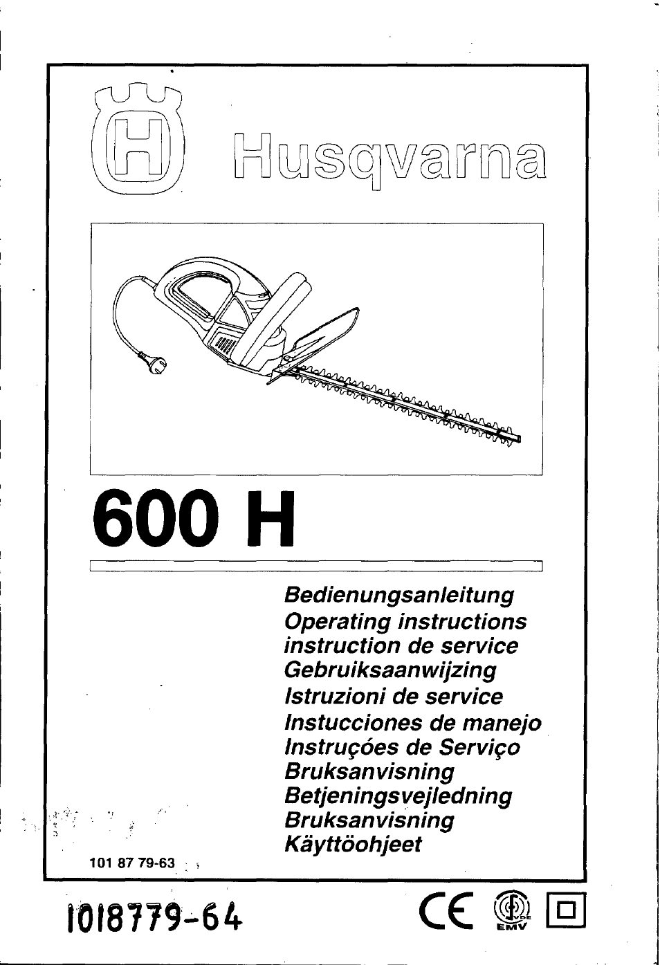 Husqvarna 600H User Manual | 54 pages