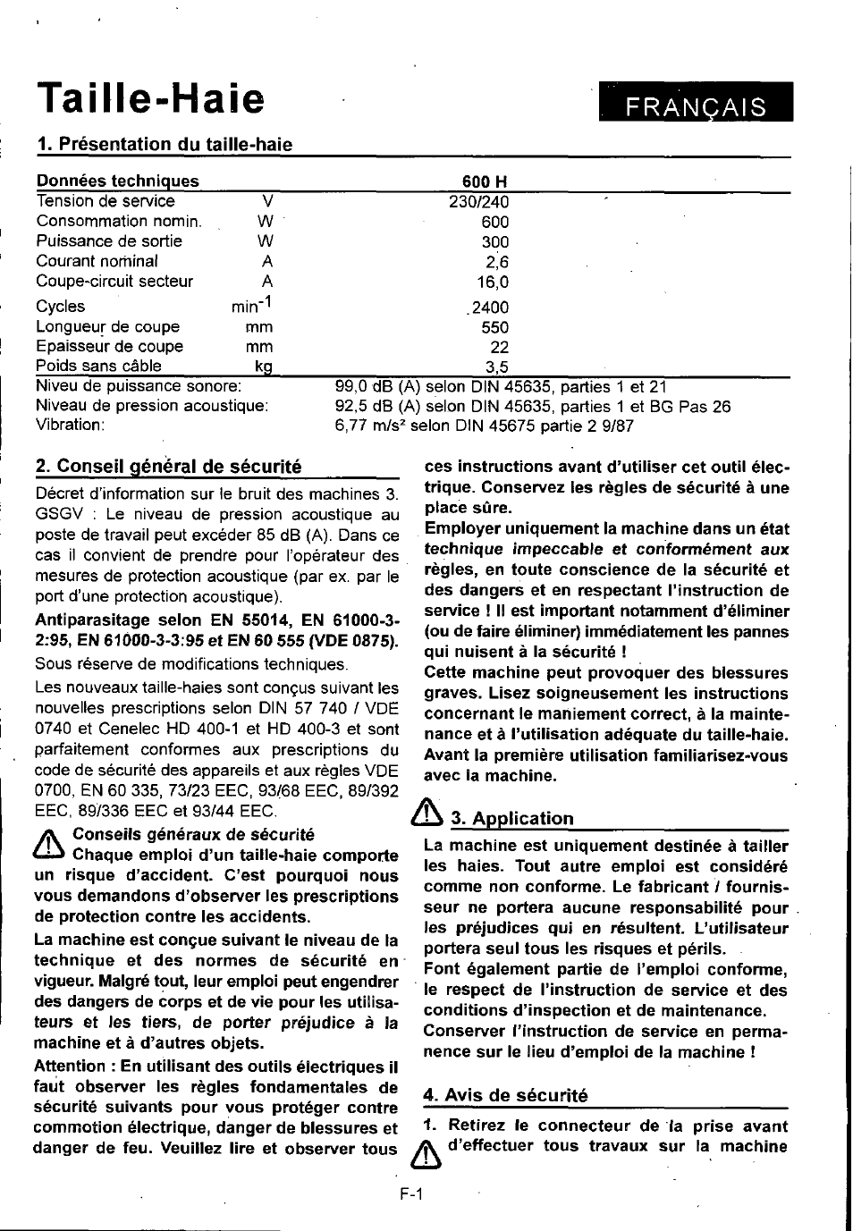 Taille-haie | Husqvarna 600H User Manual | Page 19 / 54