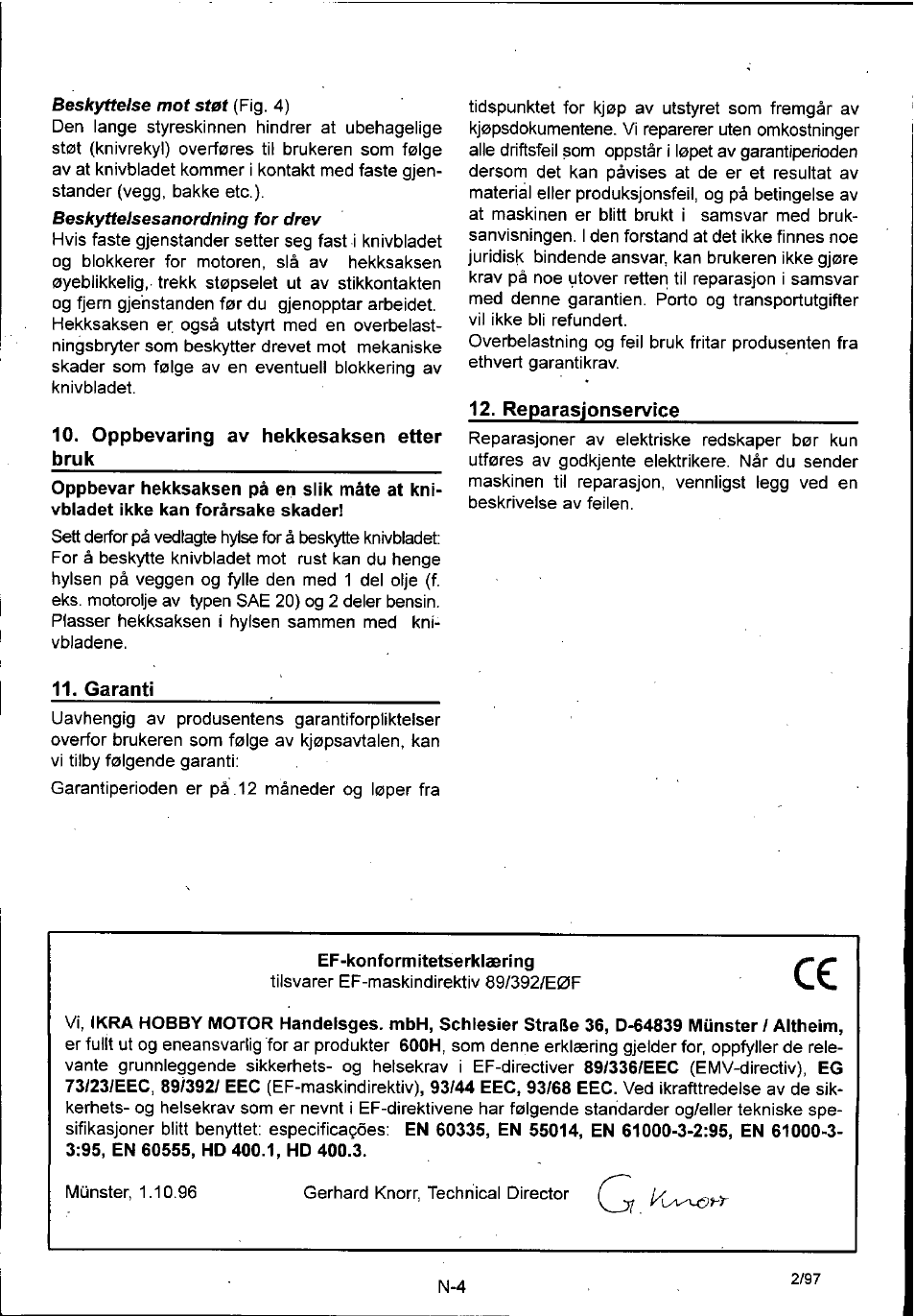 Husqvarna 600H User Manual | Page 42 / 54