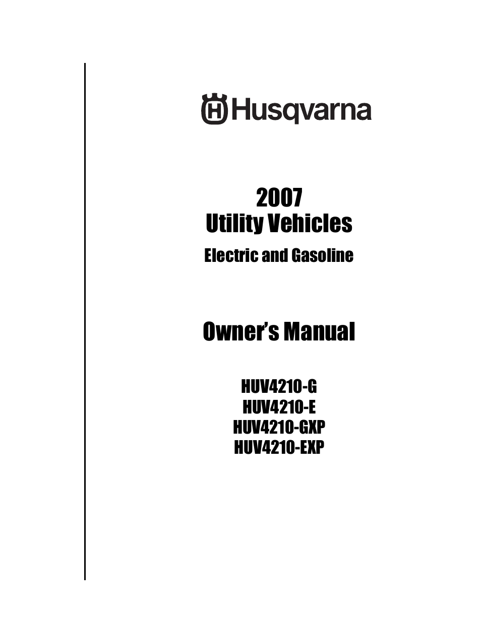 Husqvarna HUV4210-G User Manual | 60 pages