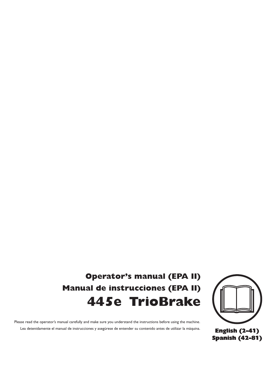 Husqvarna 445e TrioBrake User Manual | 84 pages