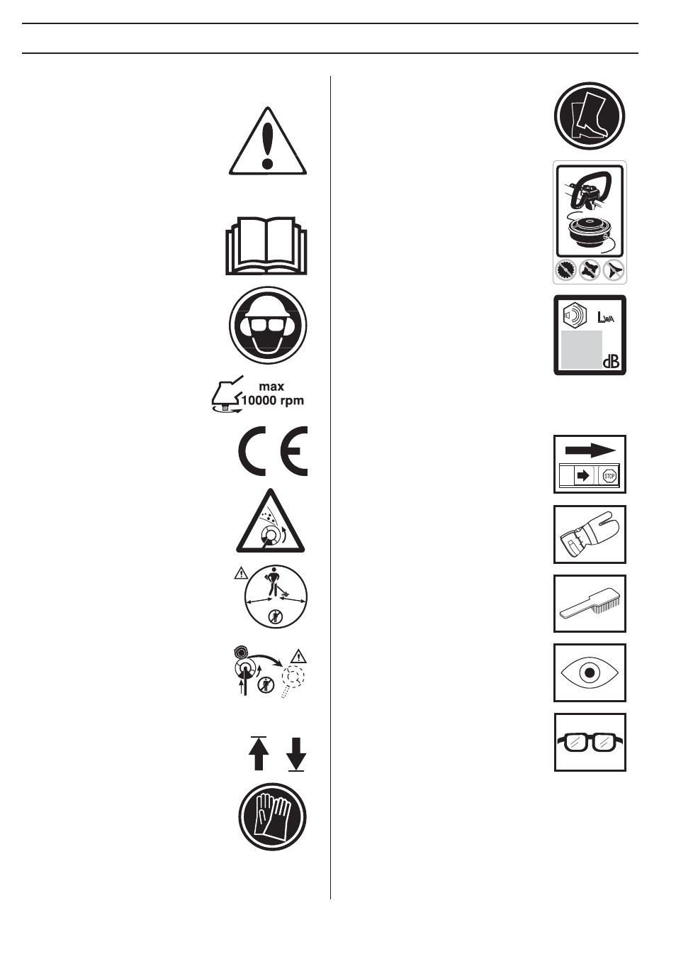 Symbols, Key t o symbols | Husqvarna 324LX-Series User Manual | Page 2 / 36