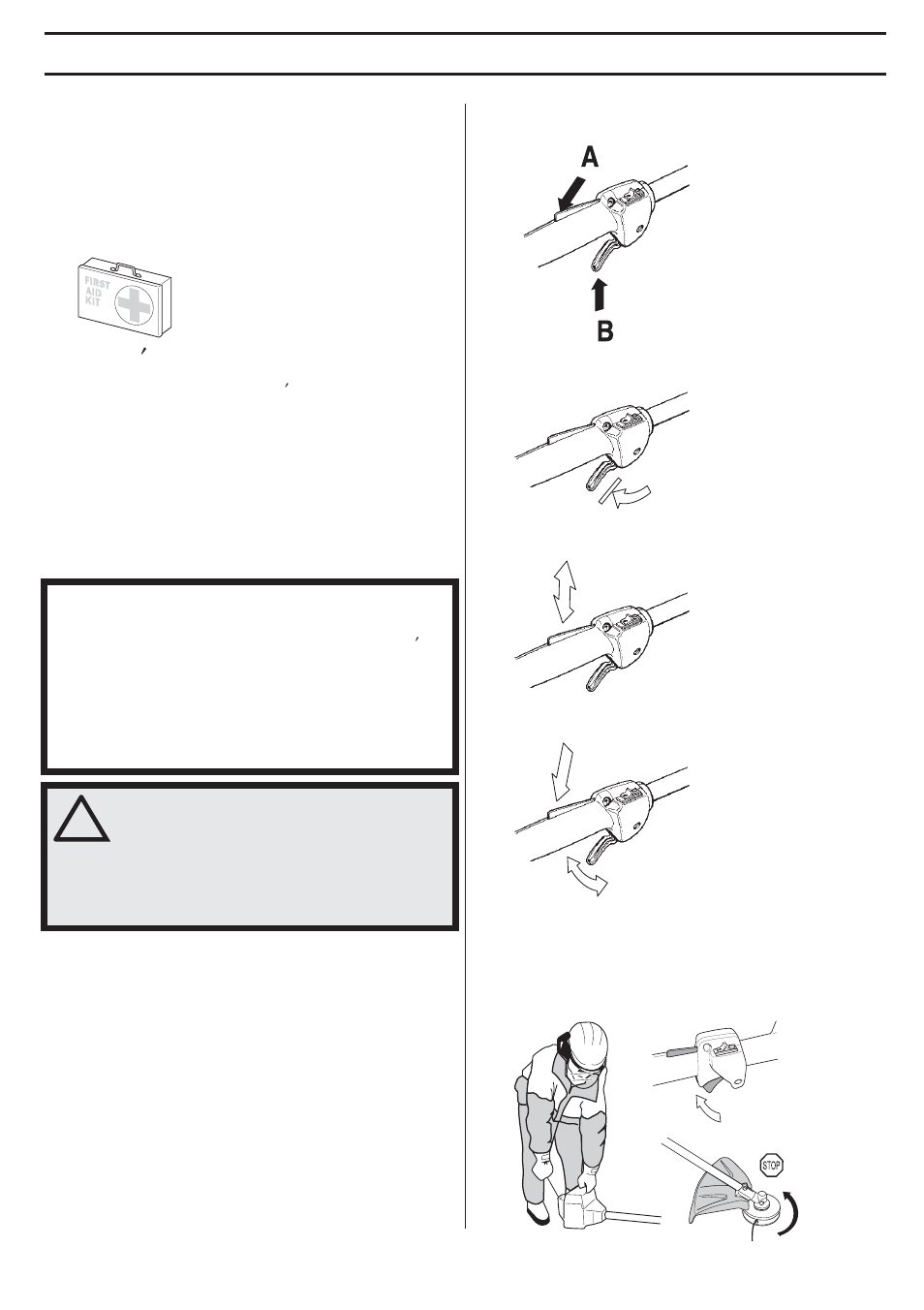 Machine¢s safety equipment, Throttle lockout, General safety preca utions | Mac hine ′ s safety equipment | Husqvarna 324LX-Series User Manual | Page 7 / 36