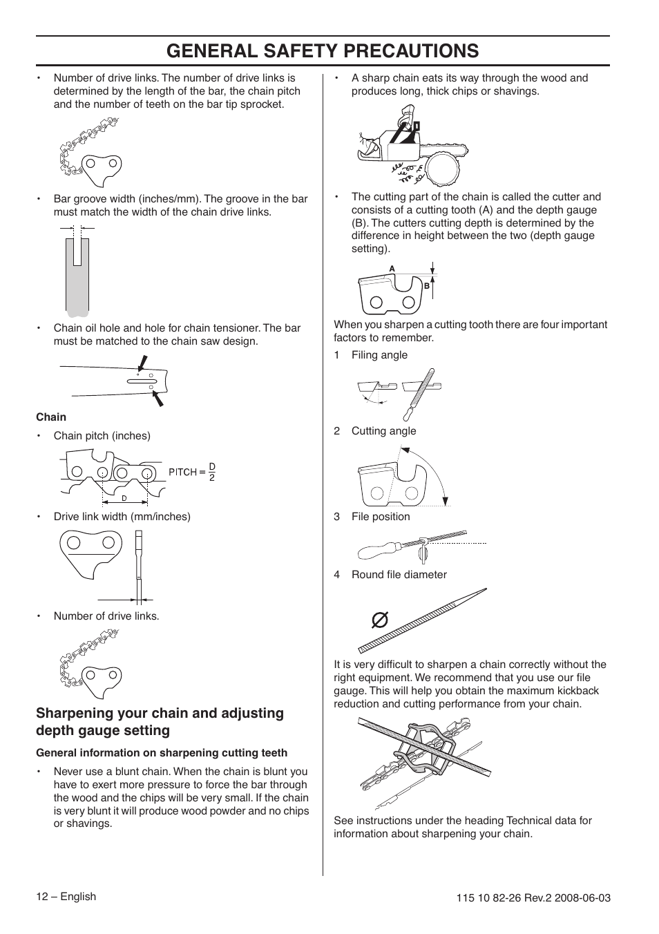 General safety precautions | Husqvarna 440e User Manual | Page 12 / 44