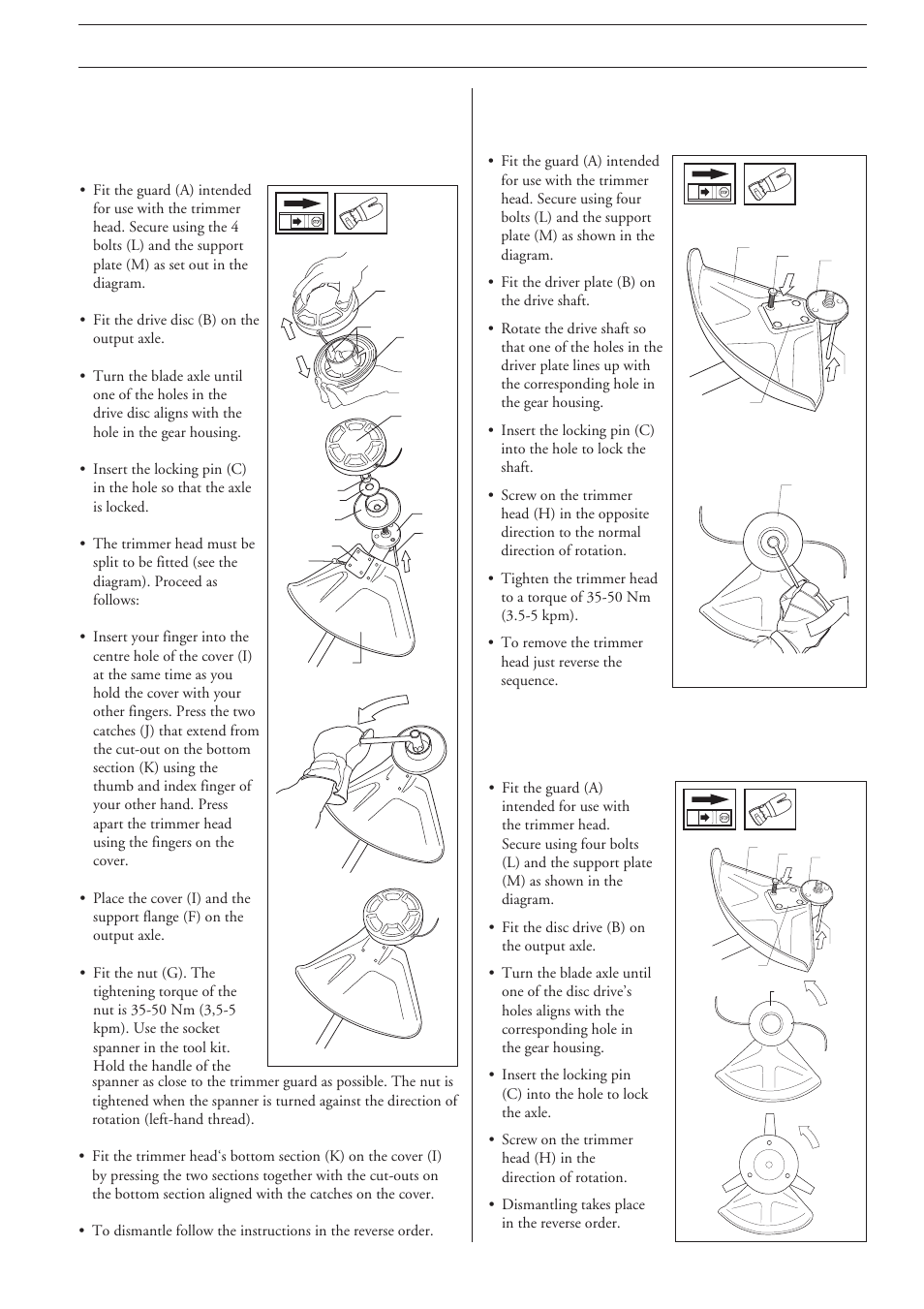 Assembly, Assembling other guards and cutting equipment | Husqvarna 232R User Manual | Page 19 / 30