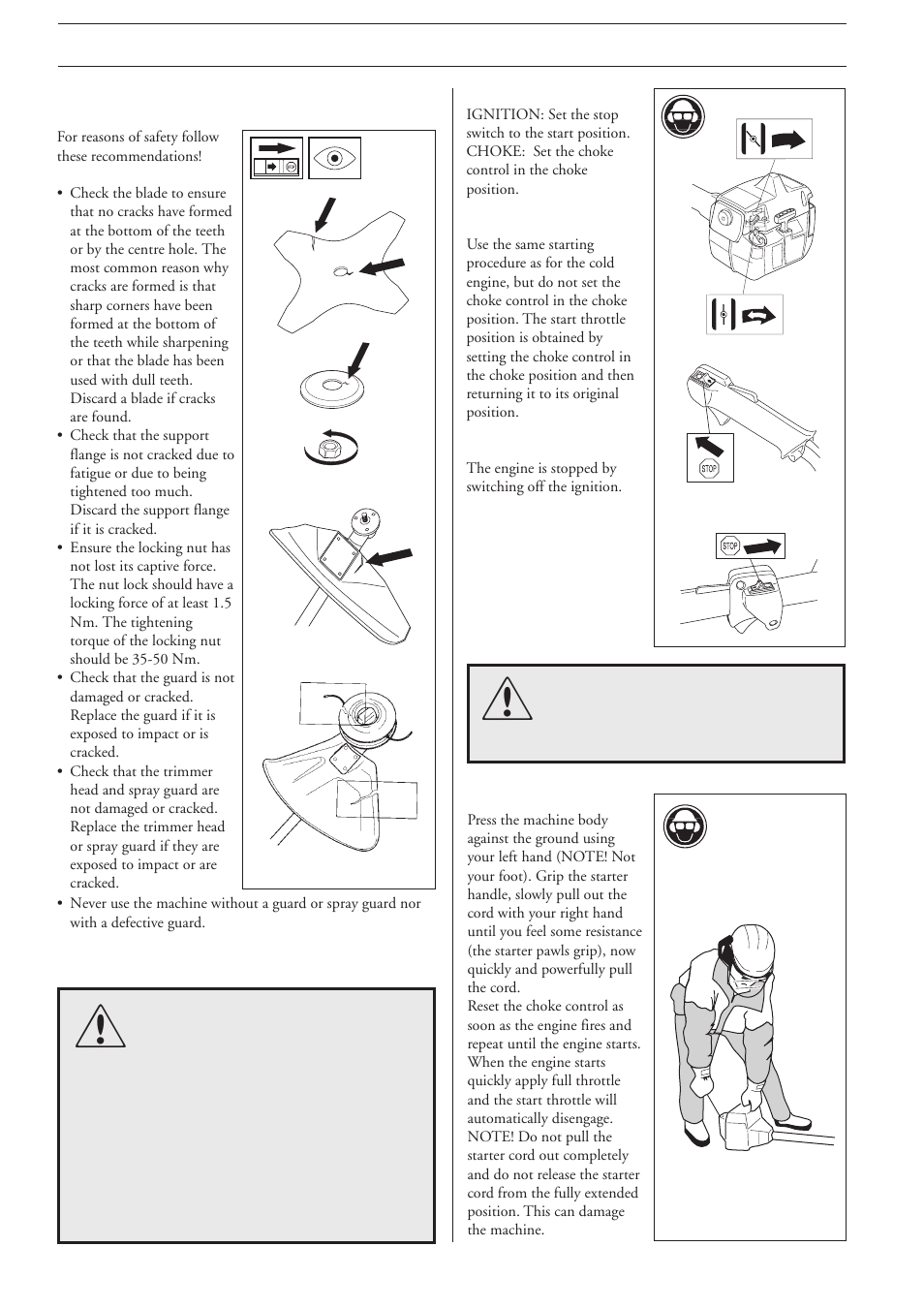 Start and stop | Husqvarna 232R User Manual | Page 22 / 30