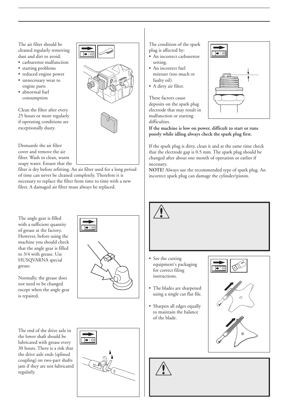 Maintenance | Husqvarna 232R User Manual | Page 26 / 30