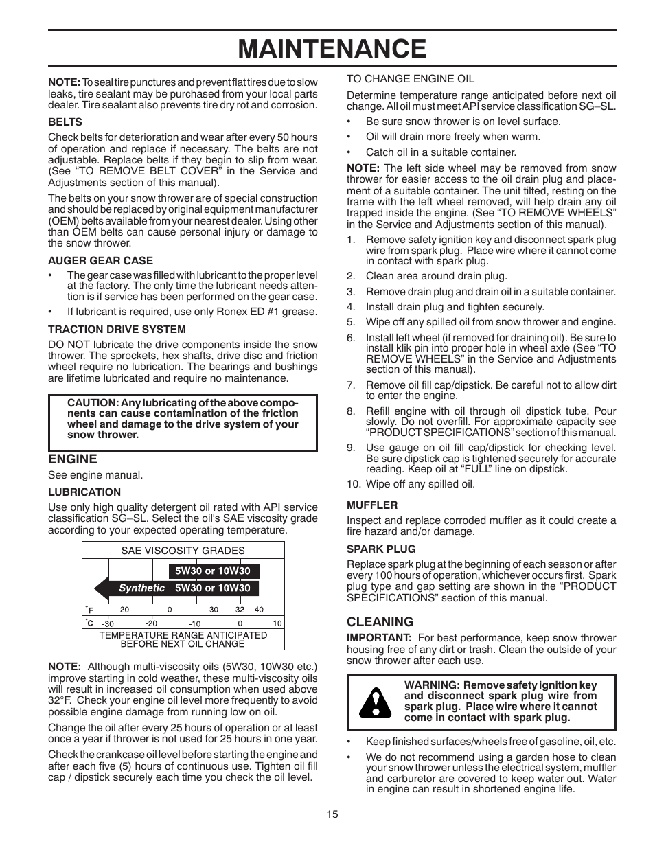 Maintenance | Husqvarna 96193006700 User Manual | Page 15 / 24