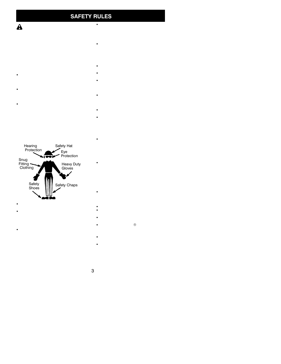 Safety rules | Husqvarna 136 User Manual | Page 3 / 15