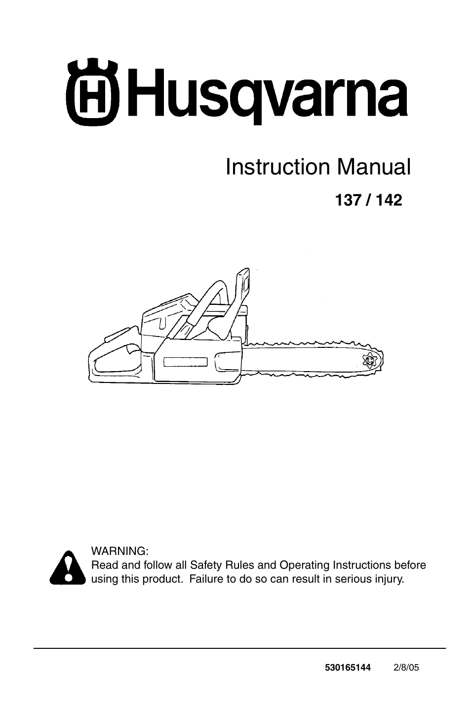 Husqvarna 142 User Manual | 18 pages