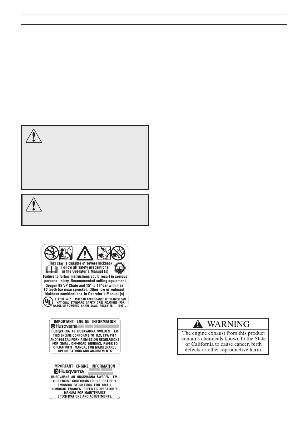 Husqvarna 340 User Manual | Page 3 / 36