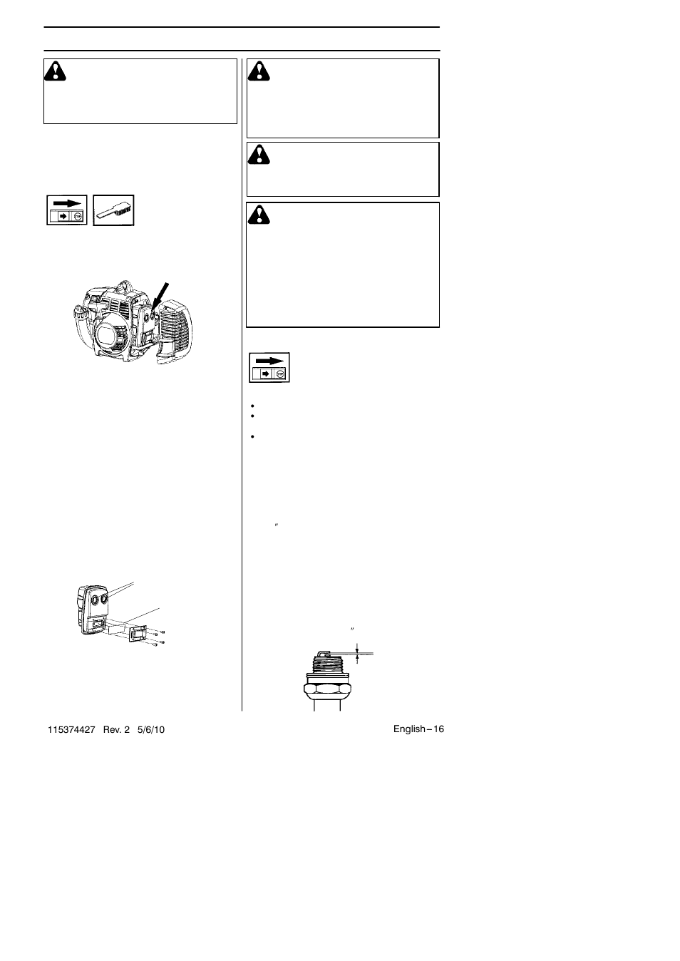Maintenance | Husqvarna 124C User Manual | Page 16 / 68