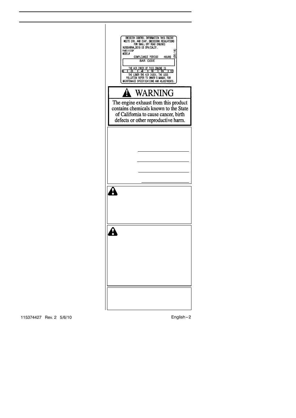 Husqvarna 124C User Manual | Page 2 / 68