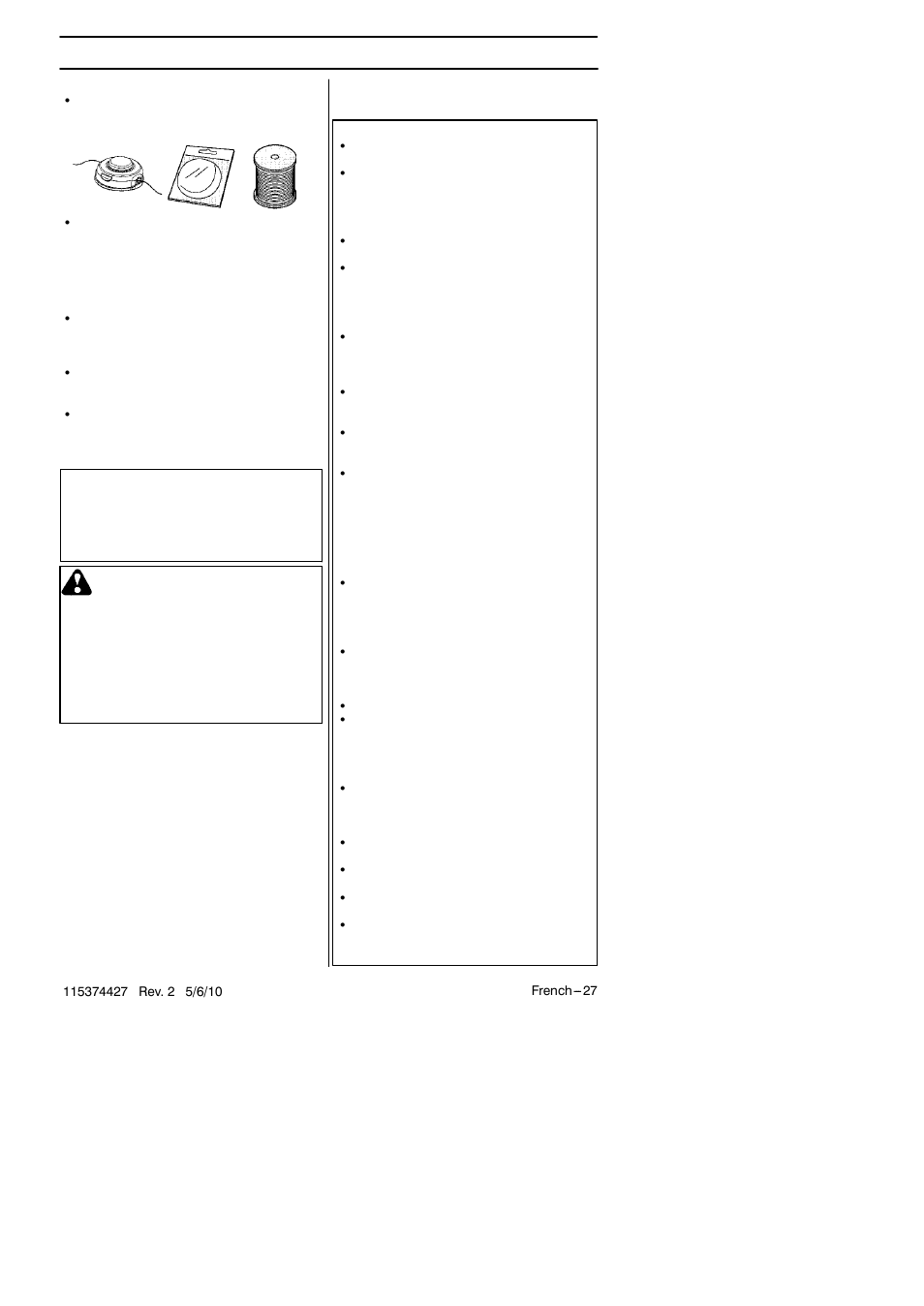 Instructions de sécurité, Avertissement, Instructions générales de sécurité | Husqvarna 124C User Manual | Page 27 / 68
