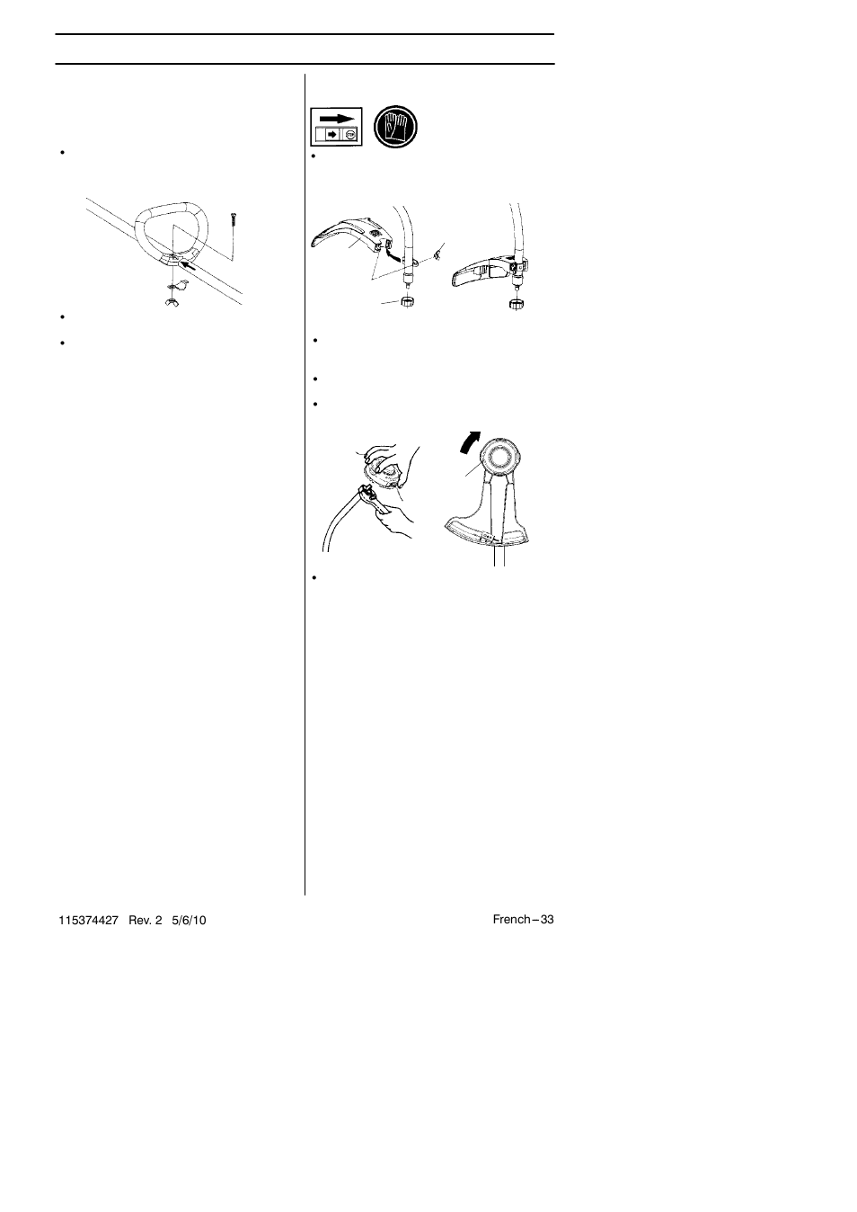 Montage | Husqvarna 124C User Manual | Page 33 / 68