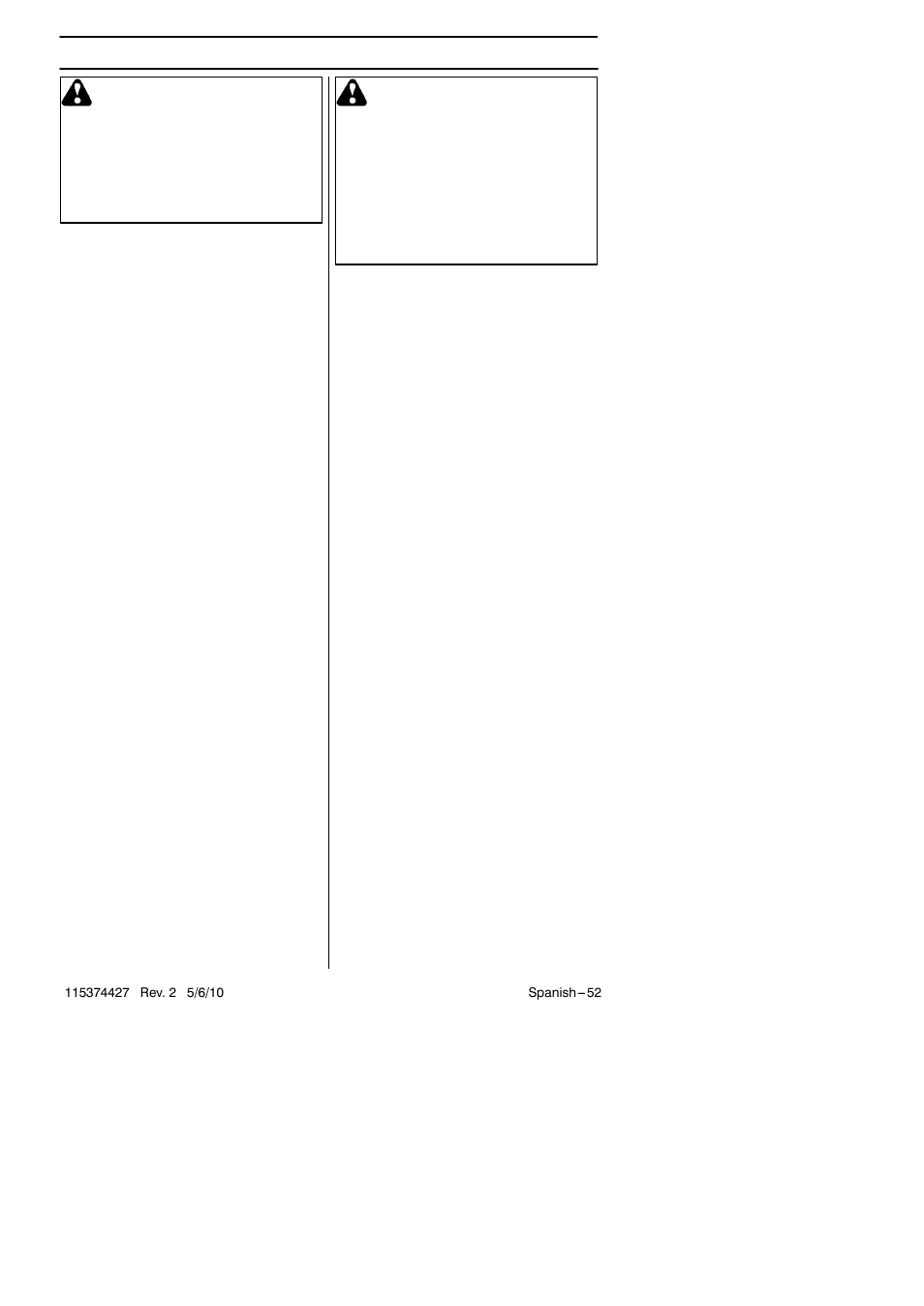 Instrucciones de seguridad, Advertencia | Husqvarna 124C User Manual | Page 52 / 68