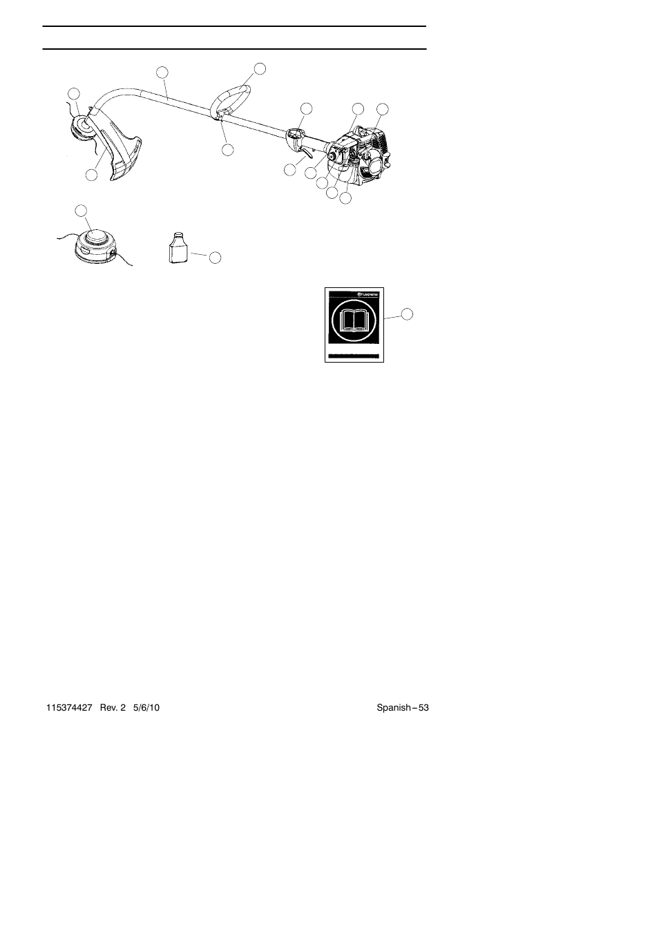 Conozca su aparato | Husqvarna 124C User Manual | Page 53 / 68