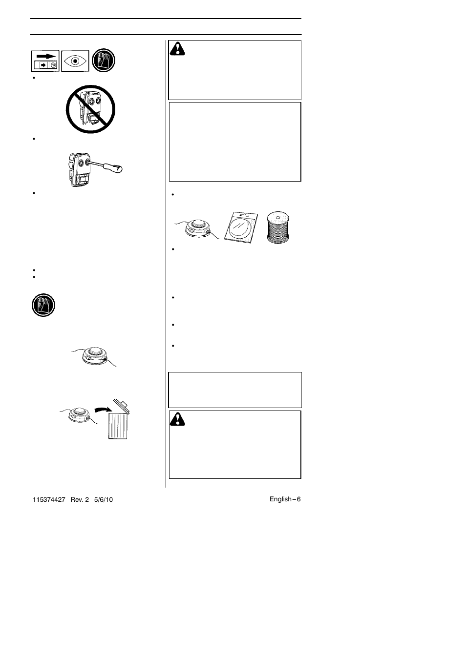 Safety instructions | Husqvarna 124C User Manual | Page 6 / 68