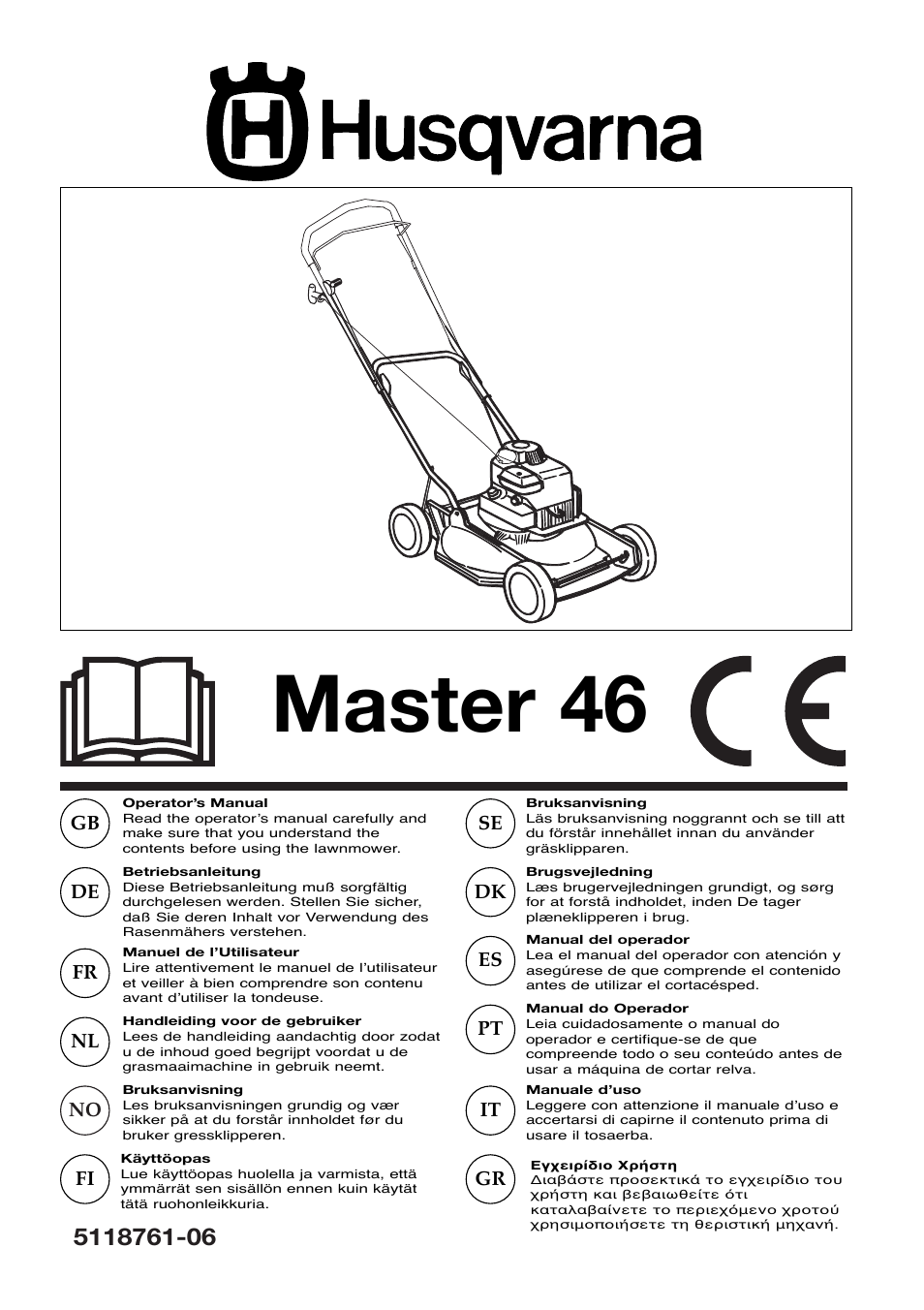 Husqvarna 5118761-06 User Manual | 64 pages