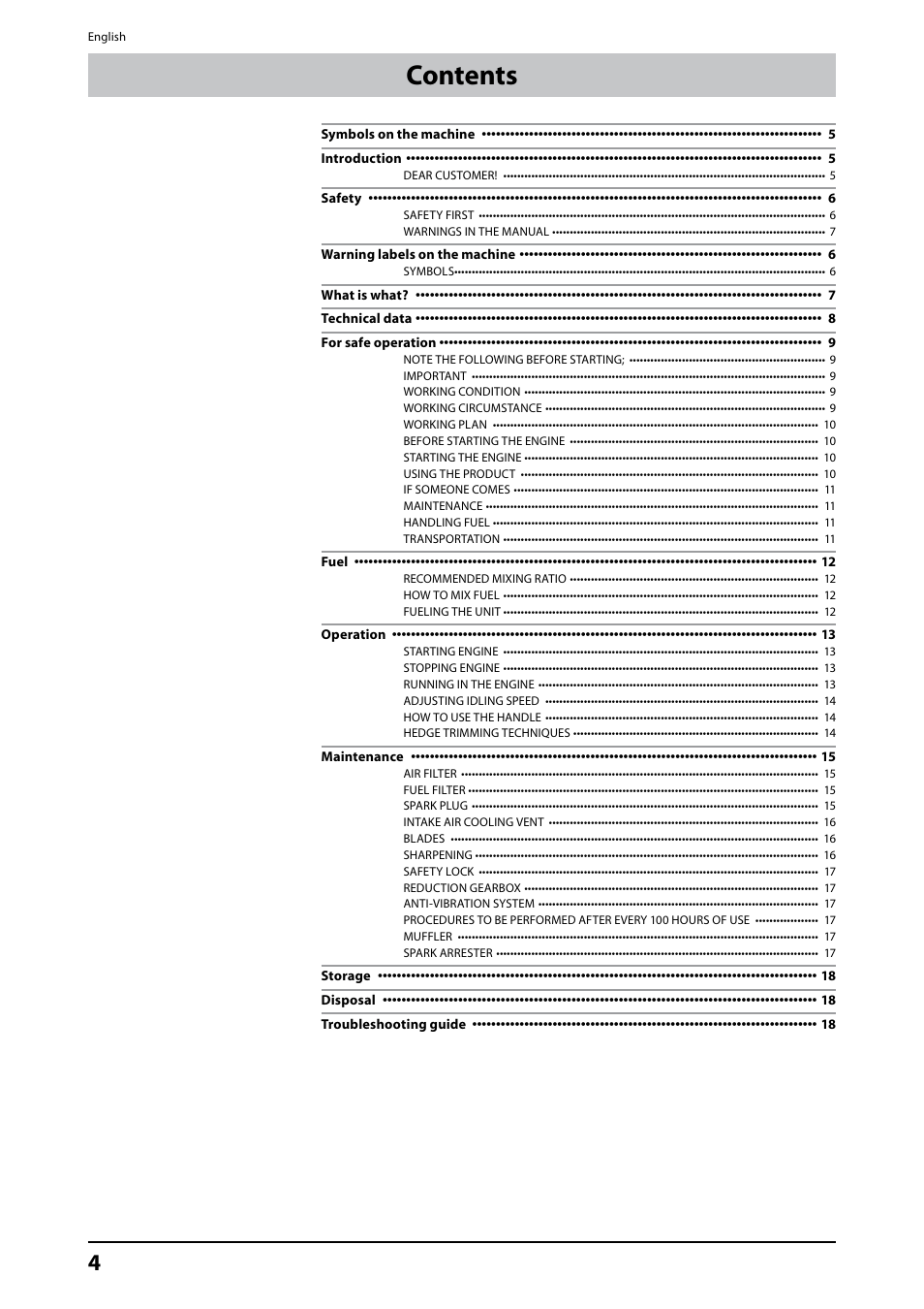 Husqvarna 226HD75S User Manual | Page 4 / 18