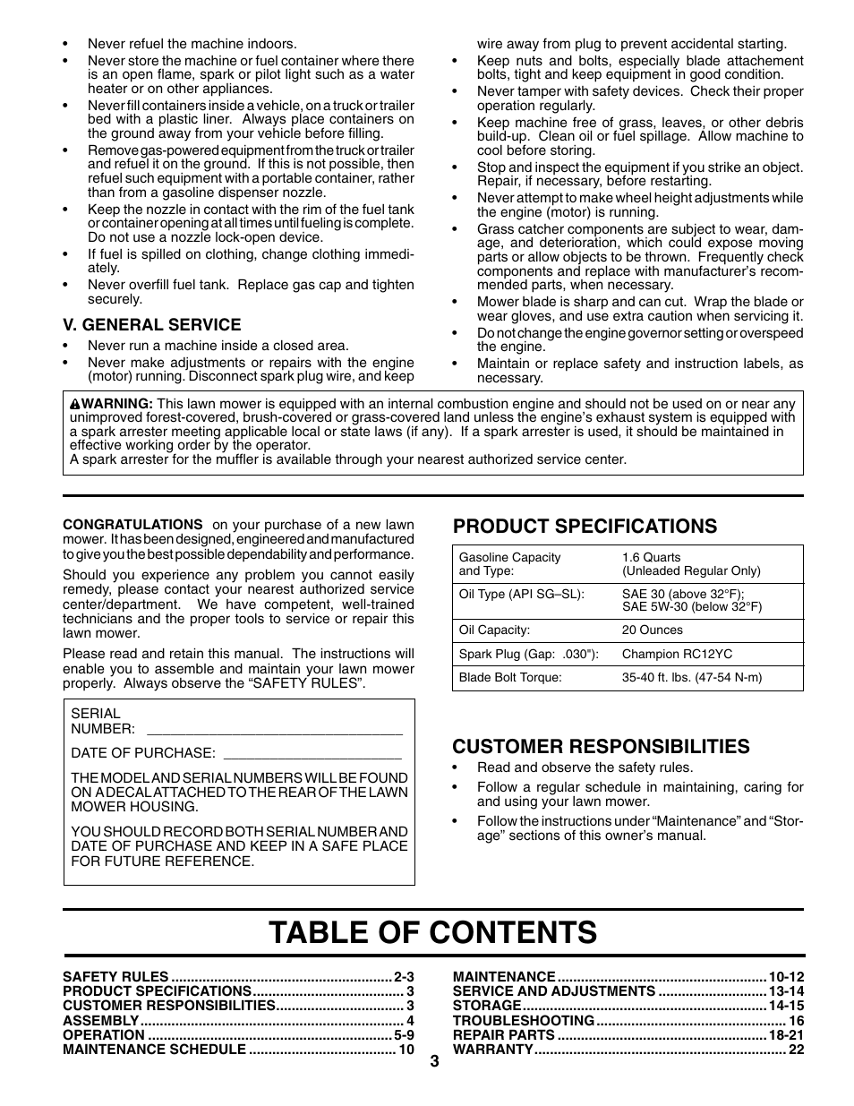 Husqvarna 7021RS User Manual | Page 3 / 22