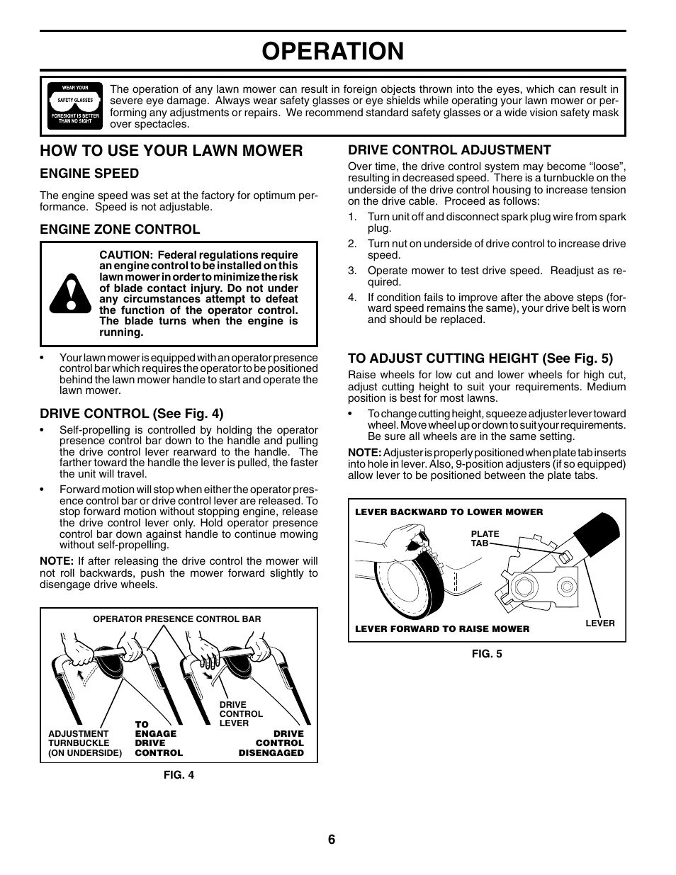 Operation, How to use your lawn mower | Husqvarna 7021RS User Manual | Page 6 / 22