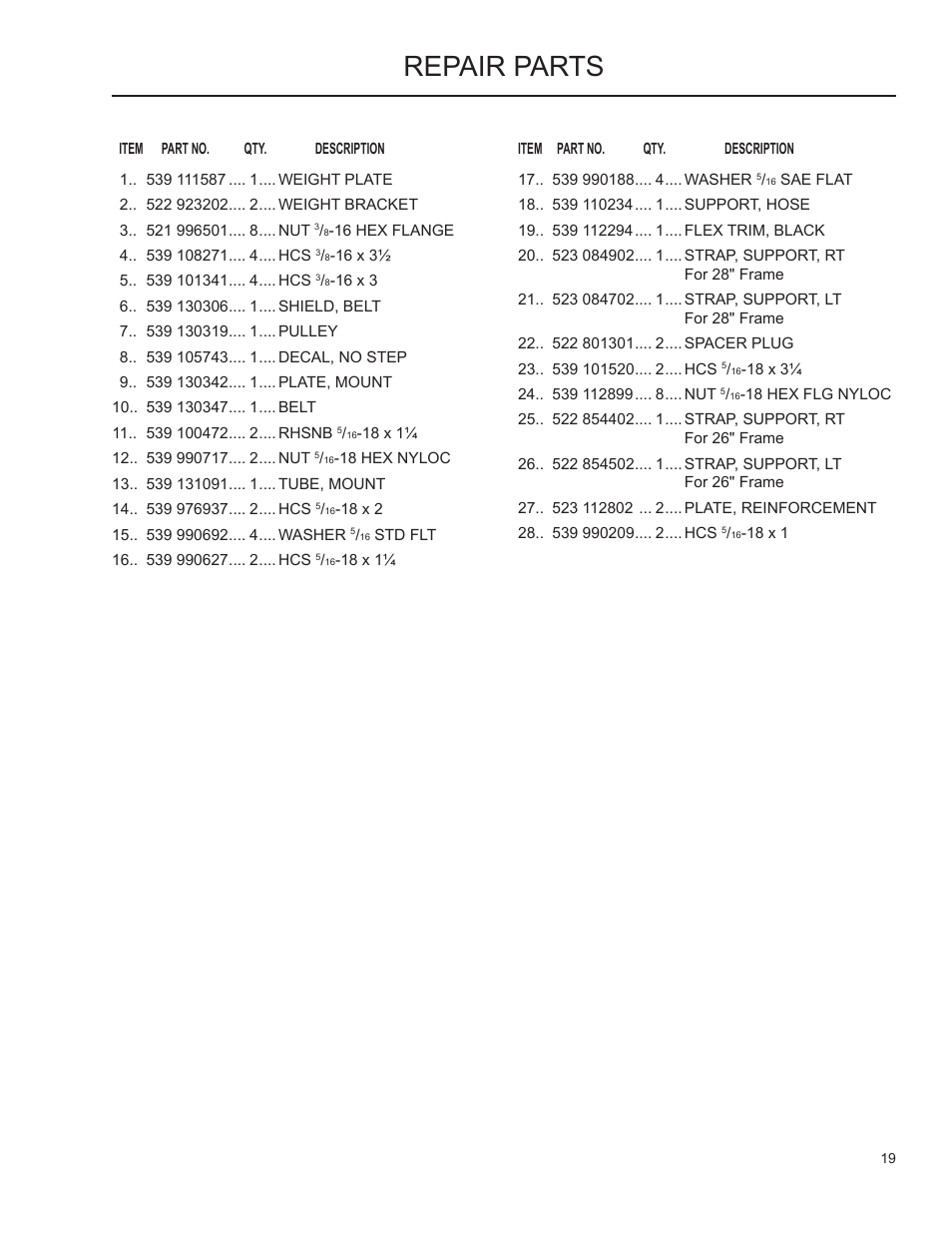 Repair parts | Husqvarna 2009-01 User Manual | Page 18 / 21