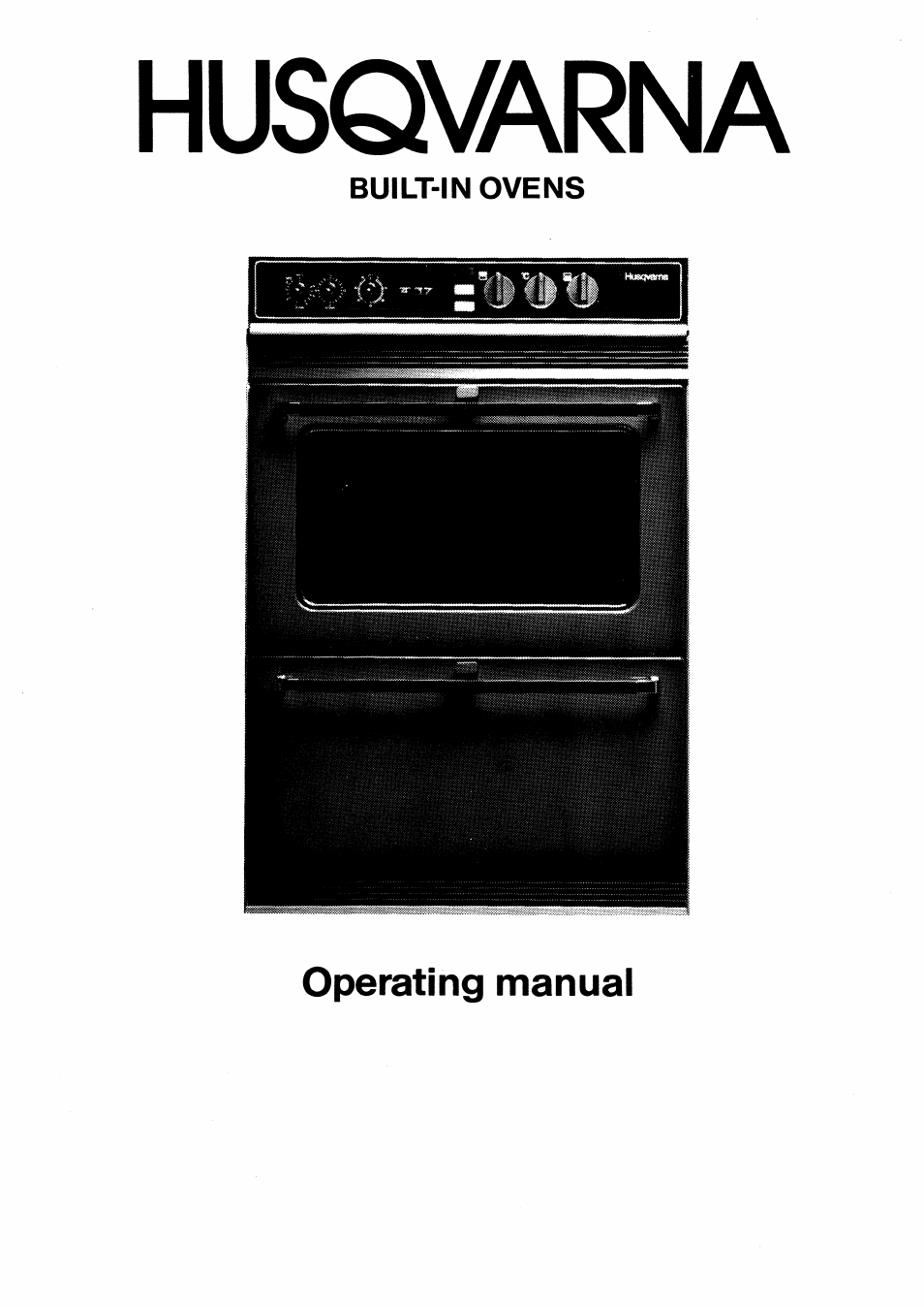 Husqvarna U03380 Built-in Oven User Manual | 8 pages