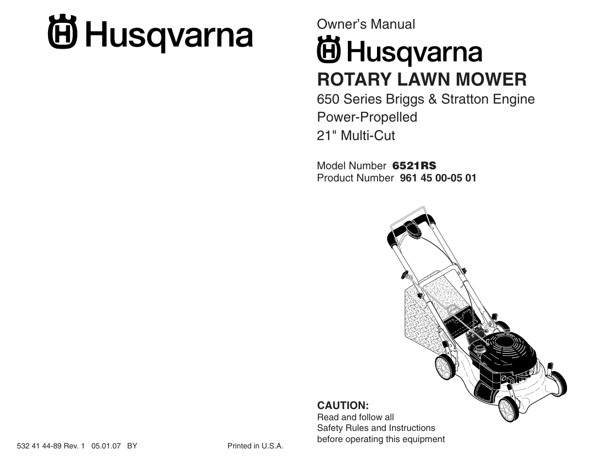 Husqvarna 532 41 44-89 User Manual | 23 pages