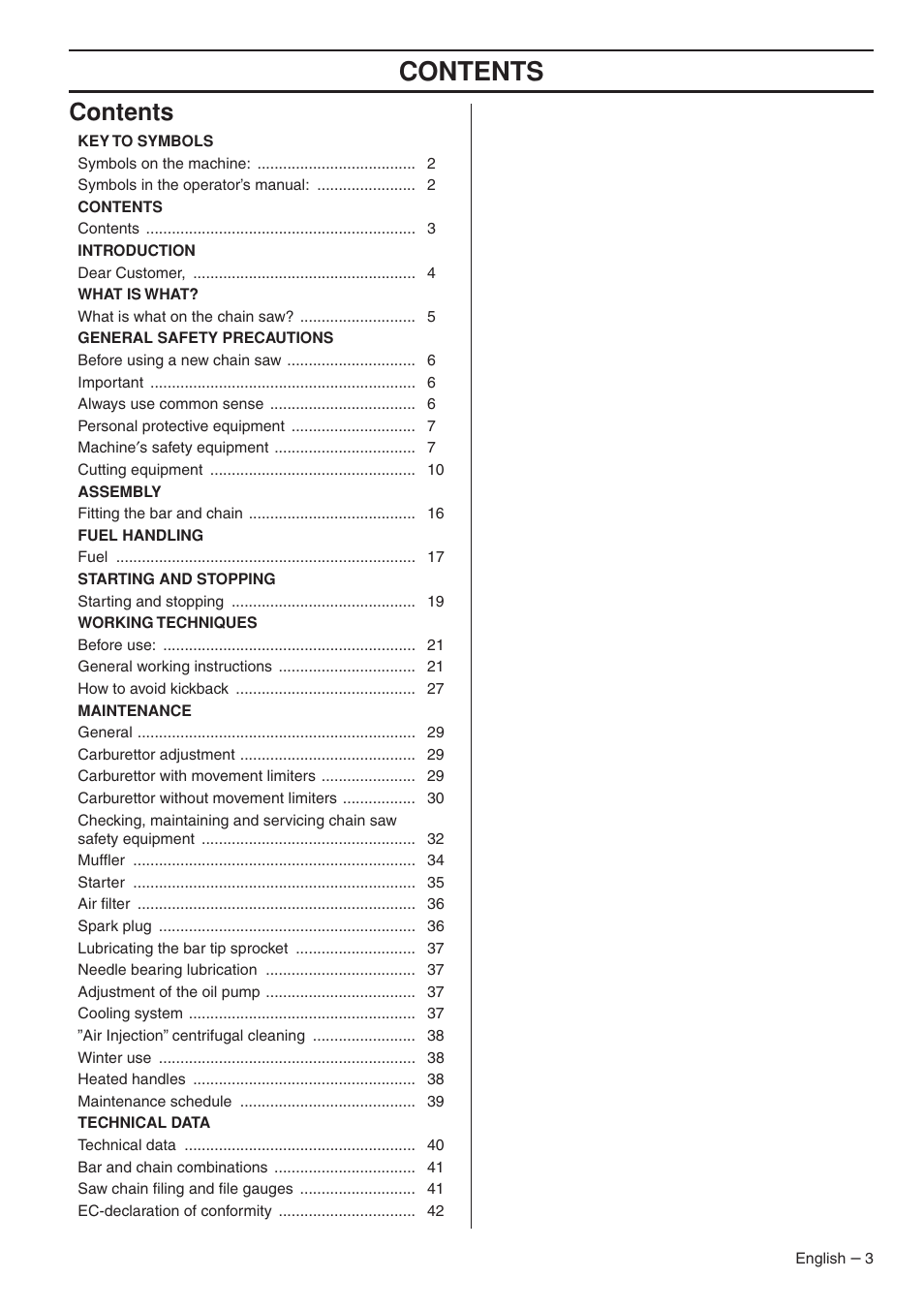 Husqvarna 1153176-26 User Manual | Page 3 / 44