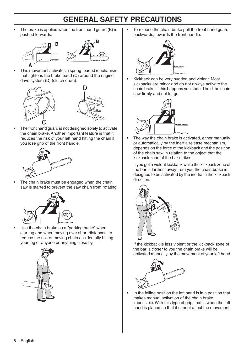 General safety precautions | Husqvarna 1153176-26 User Manual | Page 8 / 44