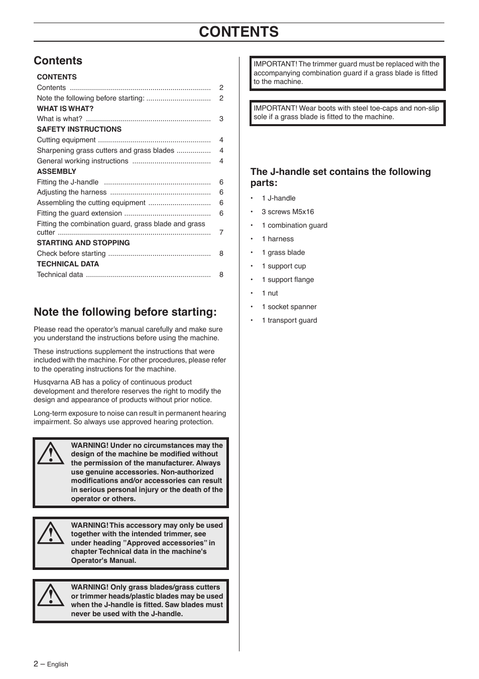 Husqvarna 335L User Manual | Page 2 / 10