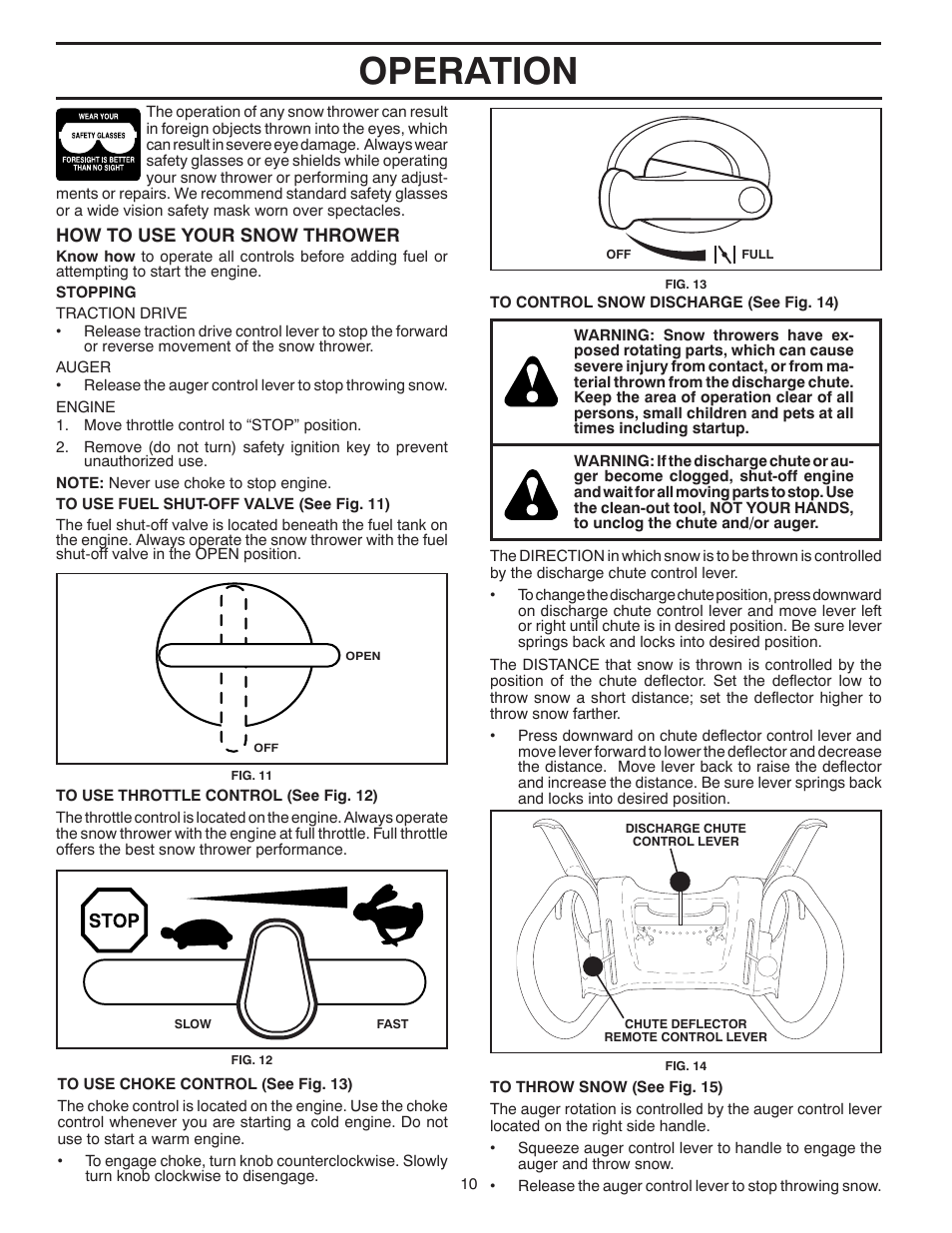 Operation | Husqvarna 14527SB-LS User Manual | Page 10 / 24