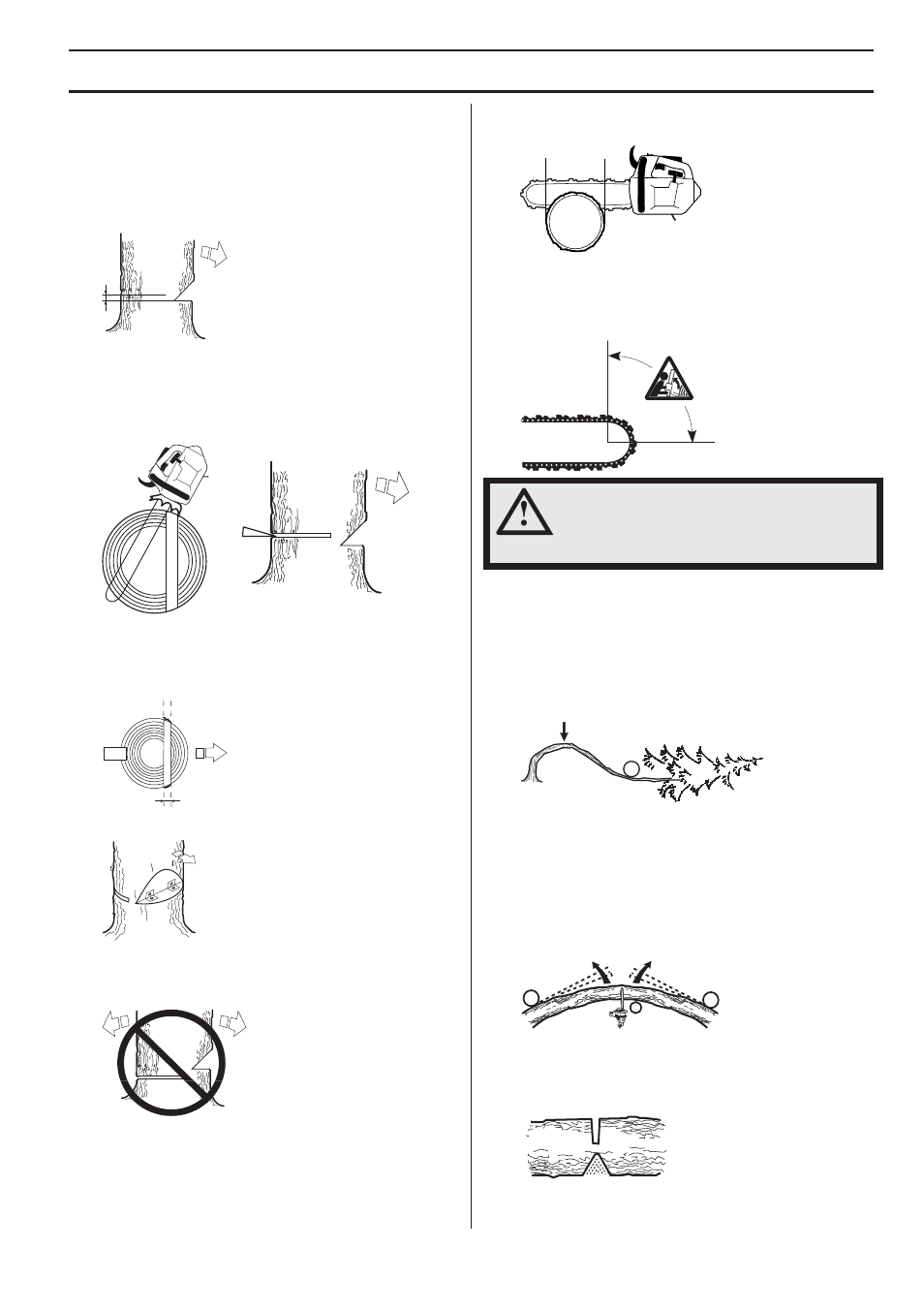 Freeing a tree that has fallen badly, Working techniques | Husqvarna 338XPT User Manual | Page 27 / 44