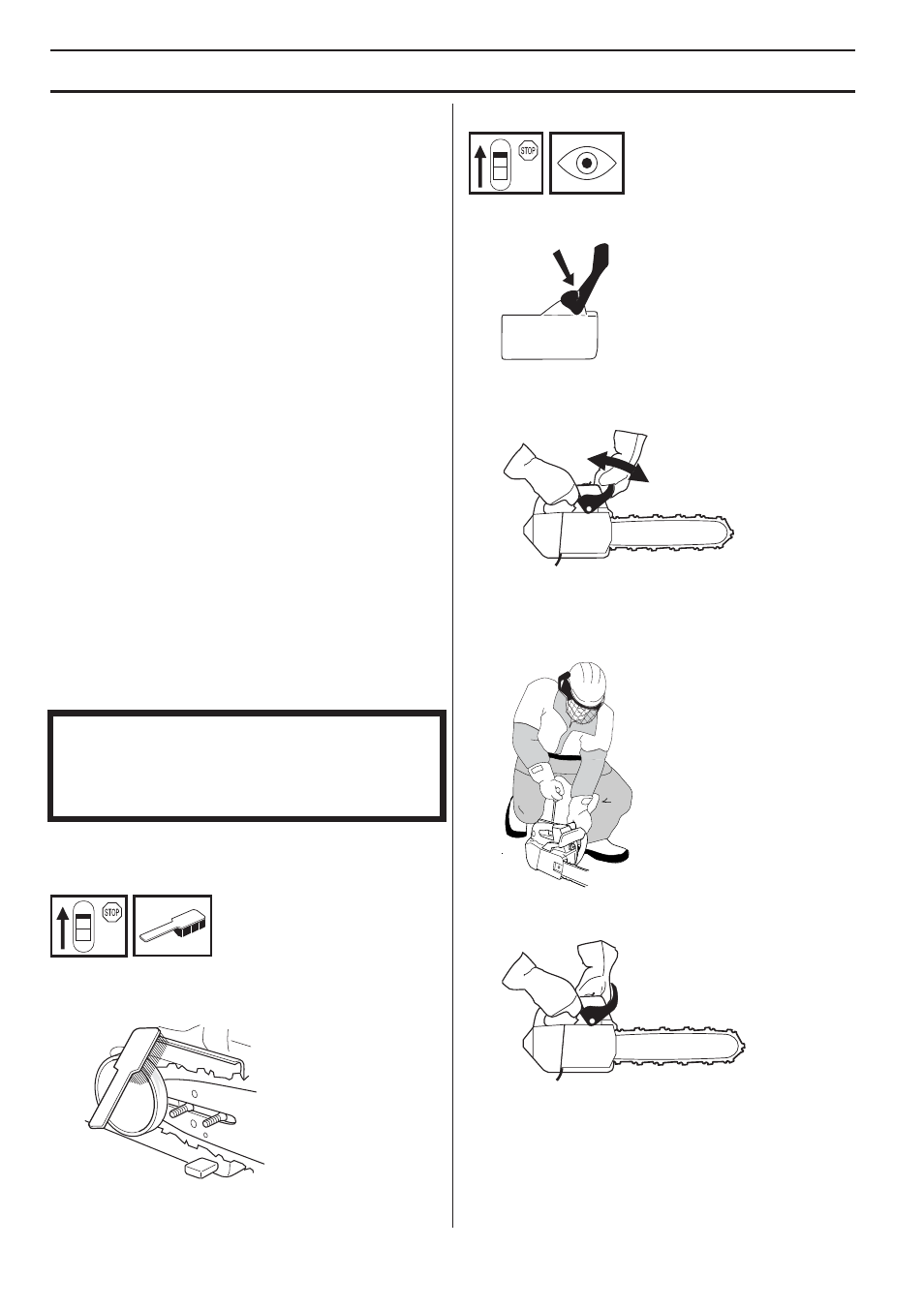 High speed jet h, Correctly adjusted carburettor, Chain brake and front hand guard | Maintenance | Husqvarna 338XPT User Manual | Page 30 / 44