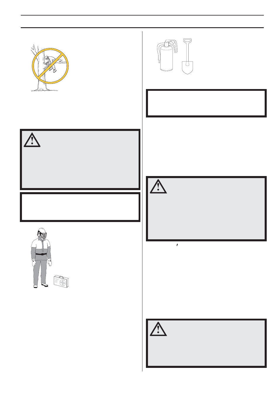 Personal protective equipment, Machine¢s safety equipment, General safety preca utions | P ersonal protective equipment, Mac hine ′′′′ s safety equipment | Husqvarna 338XPT User Manual | Page 7 / 44