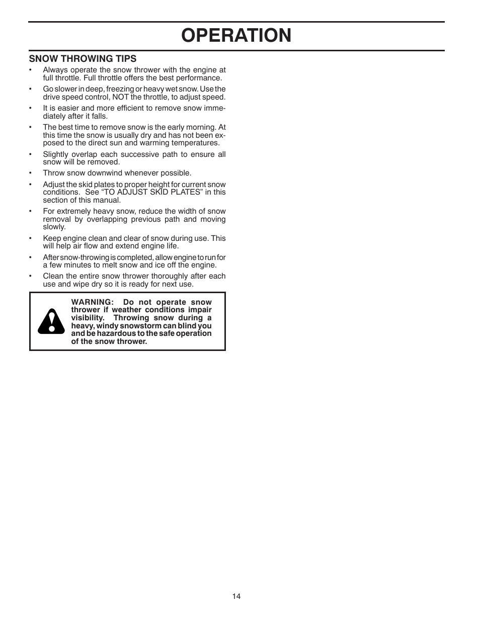 Operation | Husqvarna 13524SB-XLS User Manual | Page 14 / 25