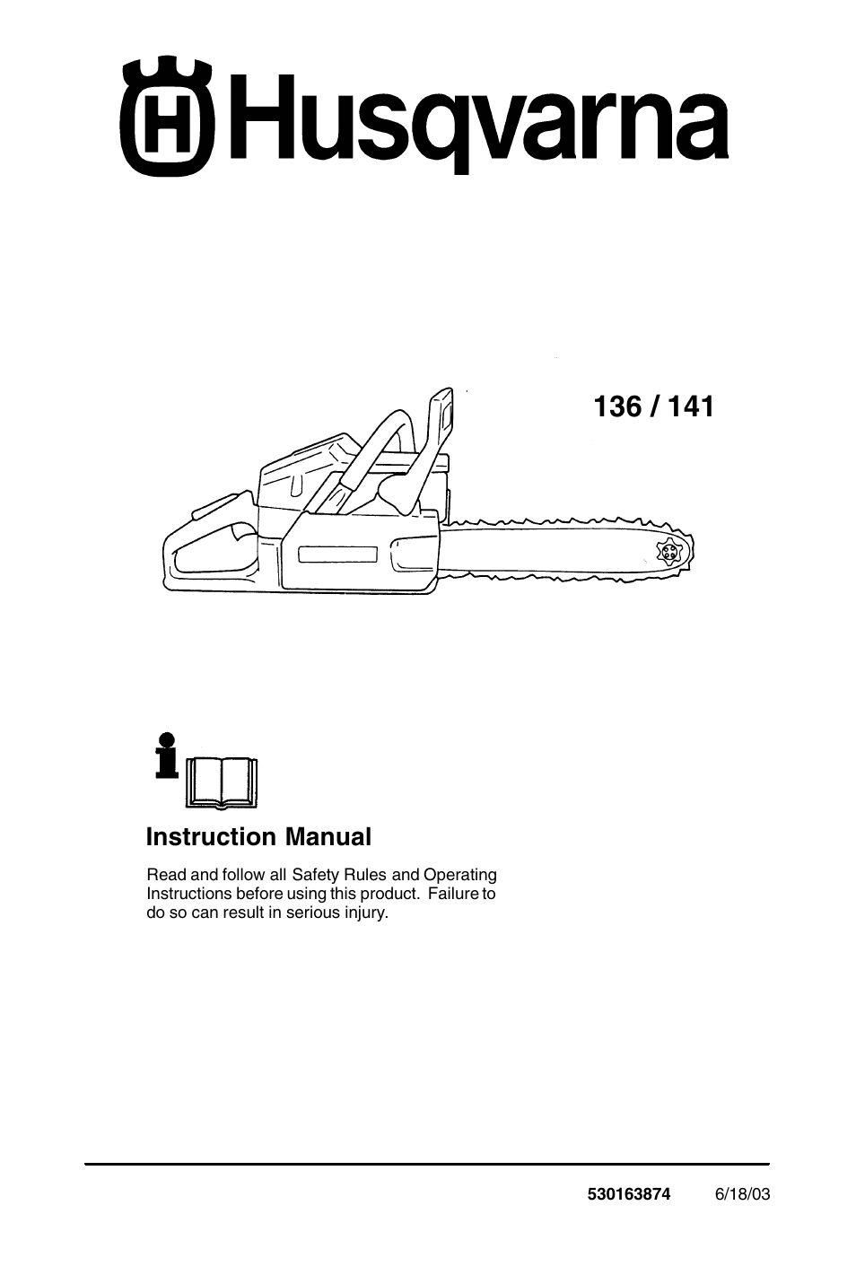 Husqvarna 141 User Manual | 18 pages