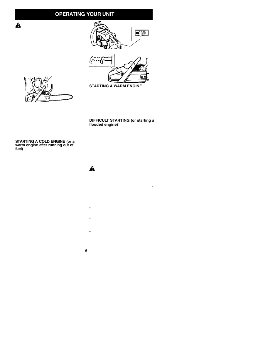 Operation, Operating your unit | Husqvarna 141 User Manual | Page 9 / 18