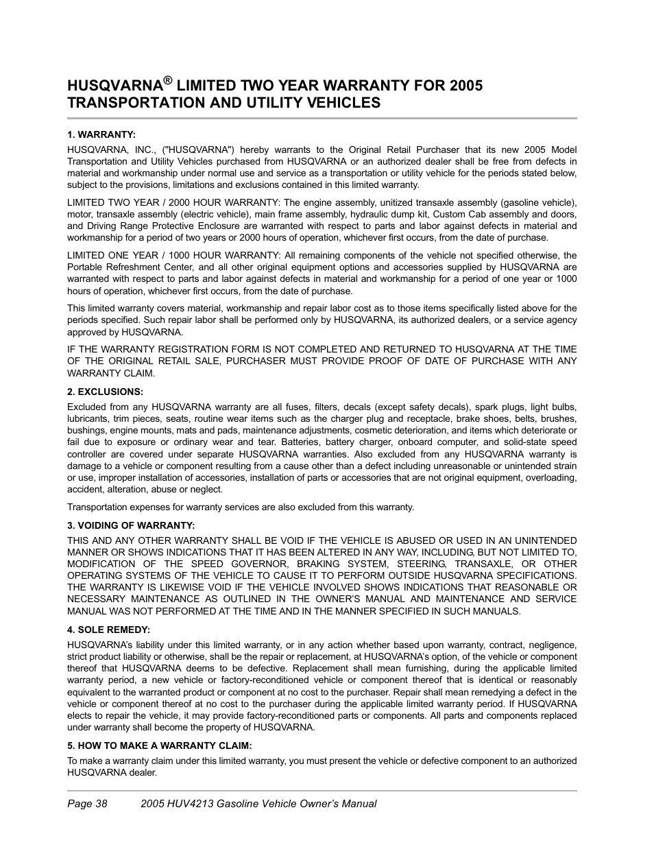 Husqvarna | Husqvarna HUV4213 User Manual | Page 40 / 46