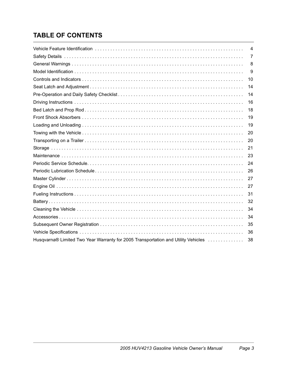 Husqvarna HUV4213 User Manual | Page 5 / 46