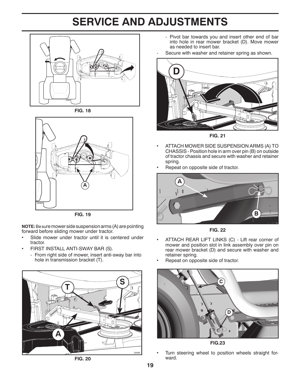 Service and adjustments, St a | Husqvarna 96045000502 User Manual | Page 19 / 44