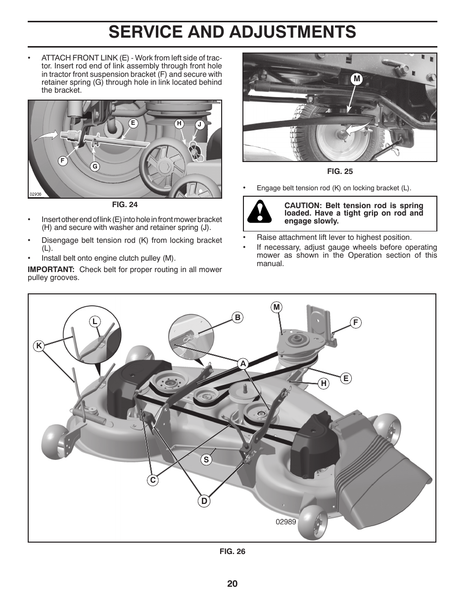 Service and adjustments | Husqvarna 96045000502 User Manual | Page 20 / 44
