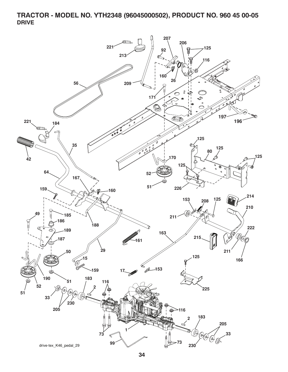 Drive | Husqvarna 96045000502 User Manual | Page 34 / 44