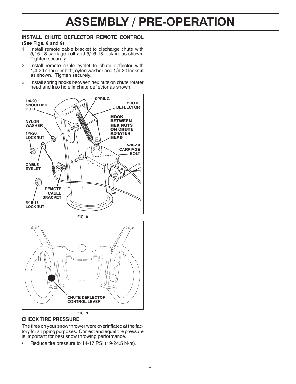 Assembly / pre-operation | Husqvarna 10527SB-LS User Manual | Page 7 / 40