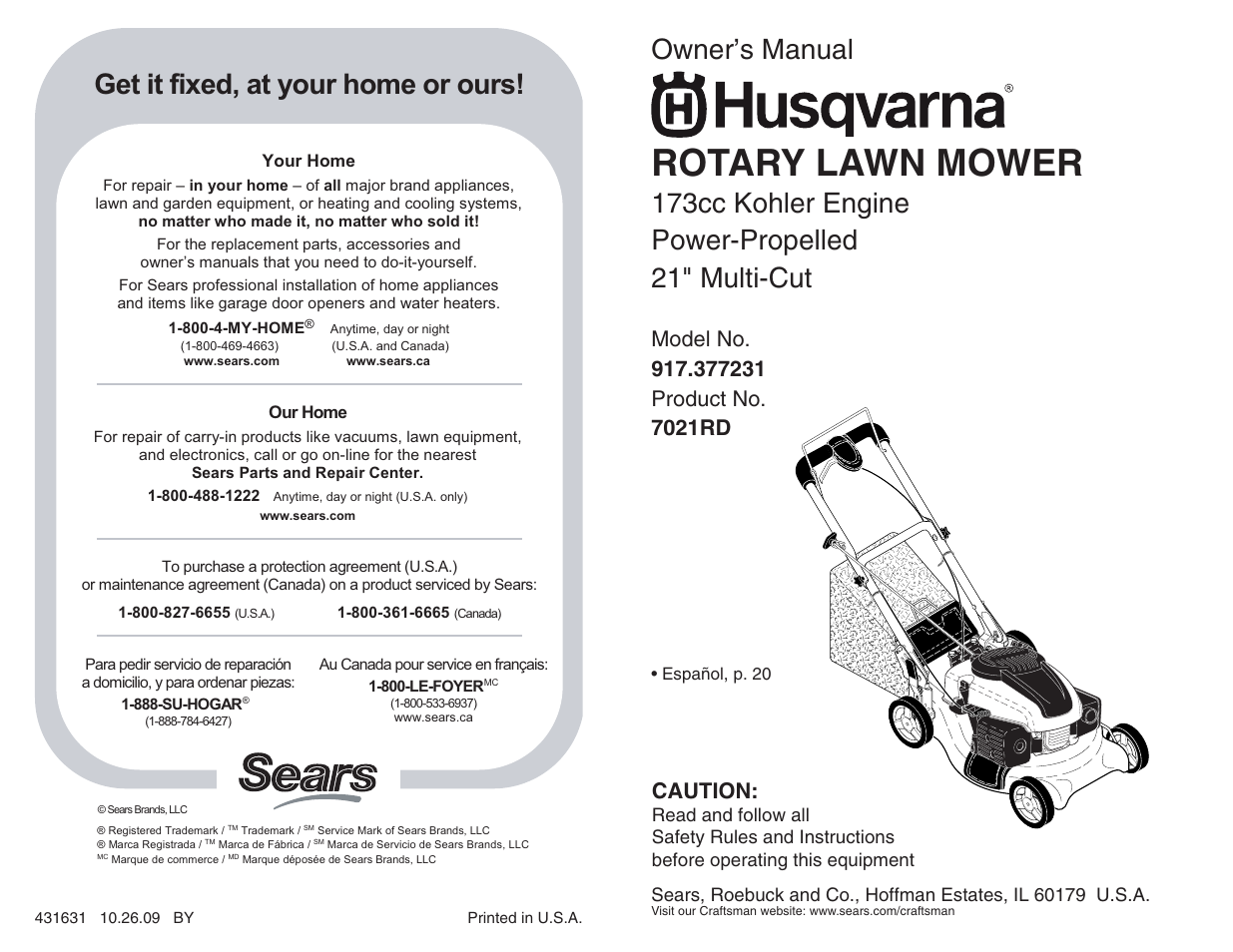 Husqvarna 917.377231 User Manual | 24 pages