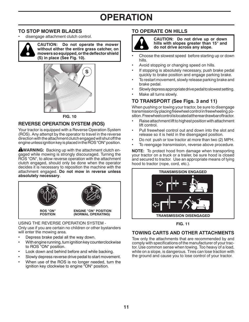 Operation | Husqvarna 2348 LS User Manual | Page 11 / 46